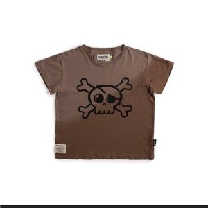 Nununu Brown Pirate Skull Kids T-Shirt